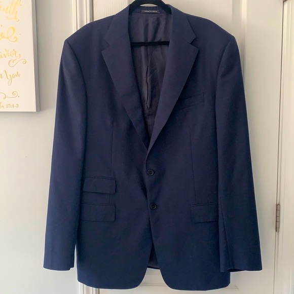 Corneliani Blazer Navy Blue super fine wool size XL‎ career classic 58/XL - Picture 1 of 16